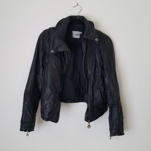 Doma black leather jacket XS soft